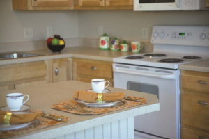 Kitchen in an Erie Station Village townhome