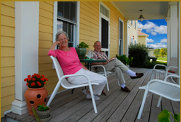 Residents on their porch