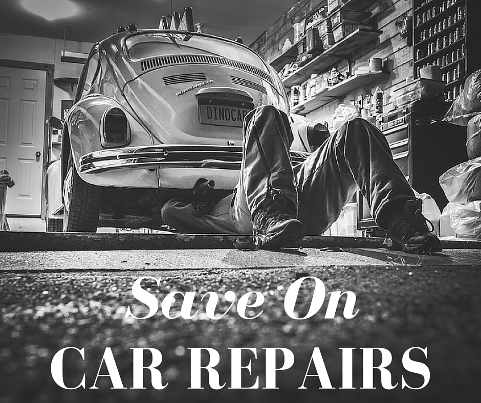 Text: save on car repairs