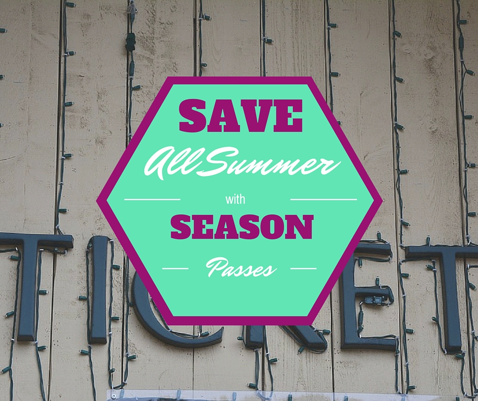 Text: Save all summer with season passes