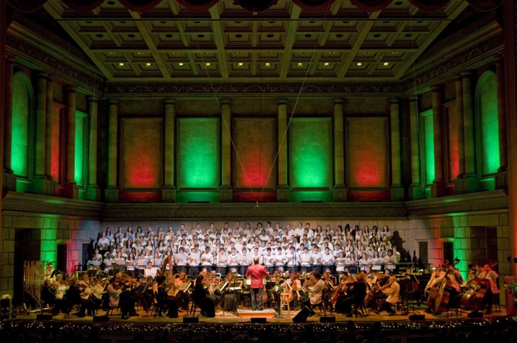 Rochester Philharmonic Orchestra performing on stage