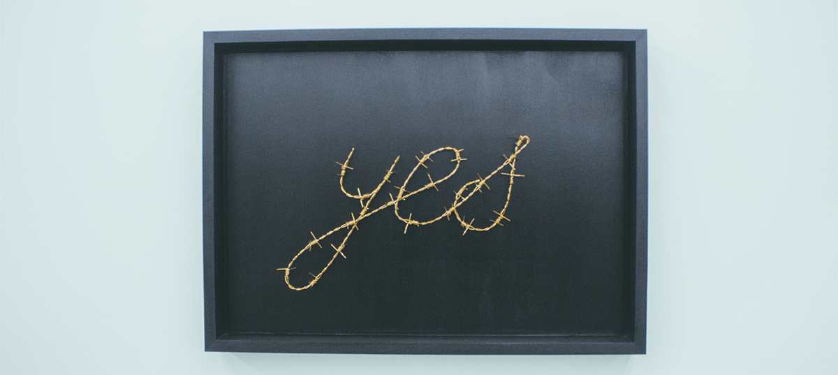 Framed word "yes." Image credit: Emre Can Acer