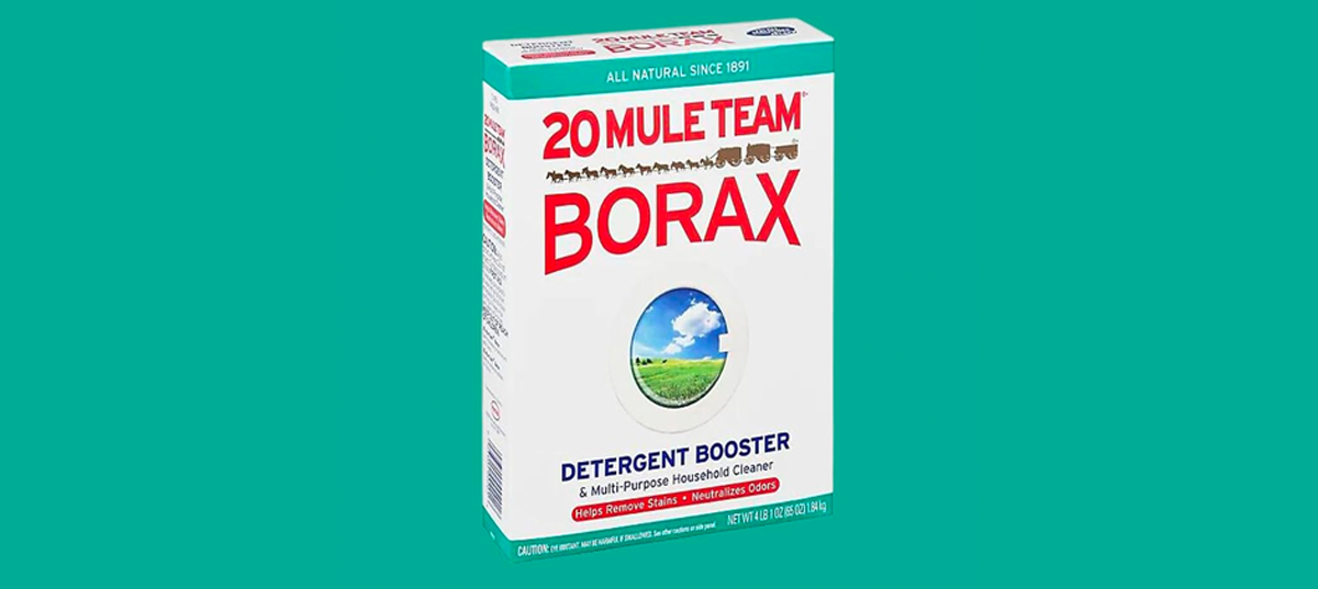 Box of 20 Mule Team Borax. Image credit: 20 Mule Team Borax.