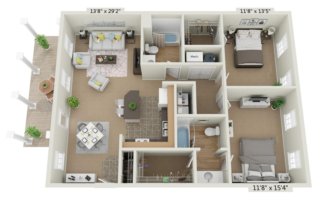 Mansion Apartment 2D Phase III Floorplan