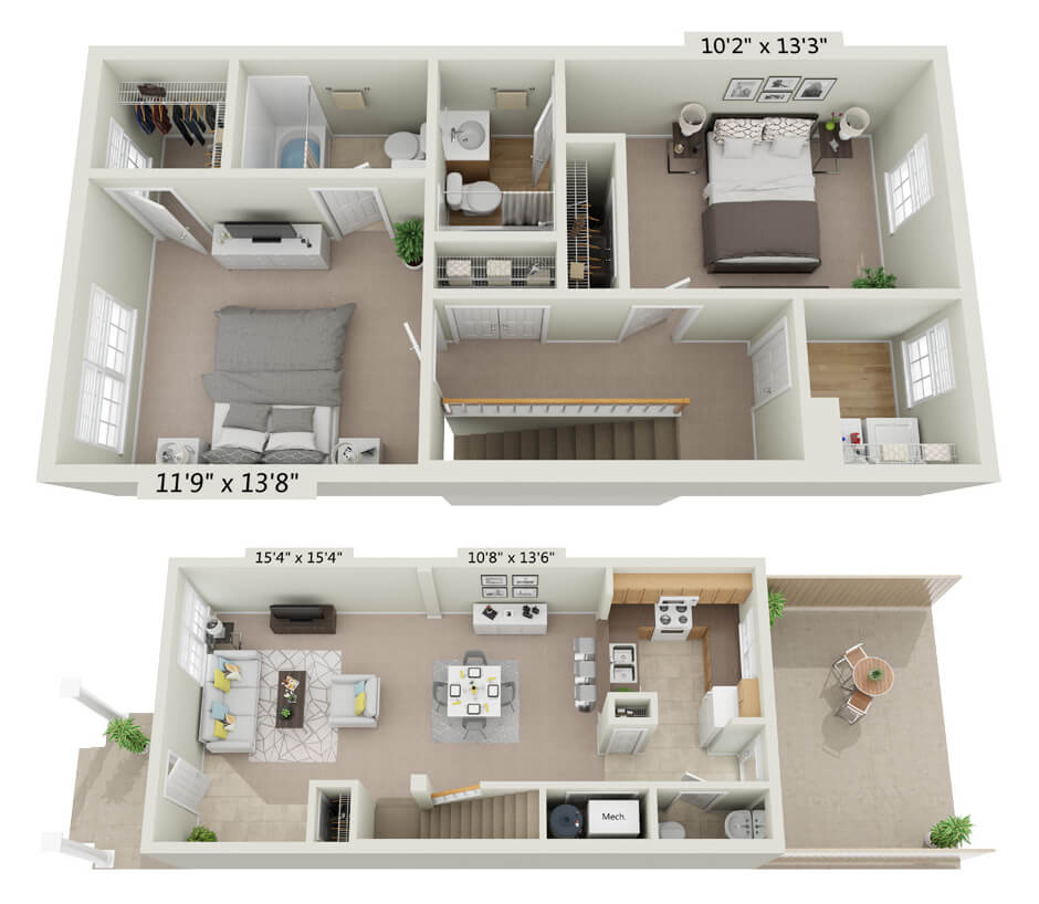 Townhouse T 2B Floorplan