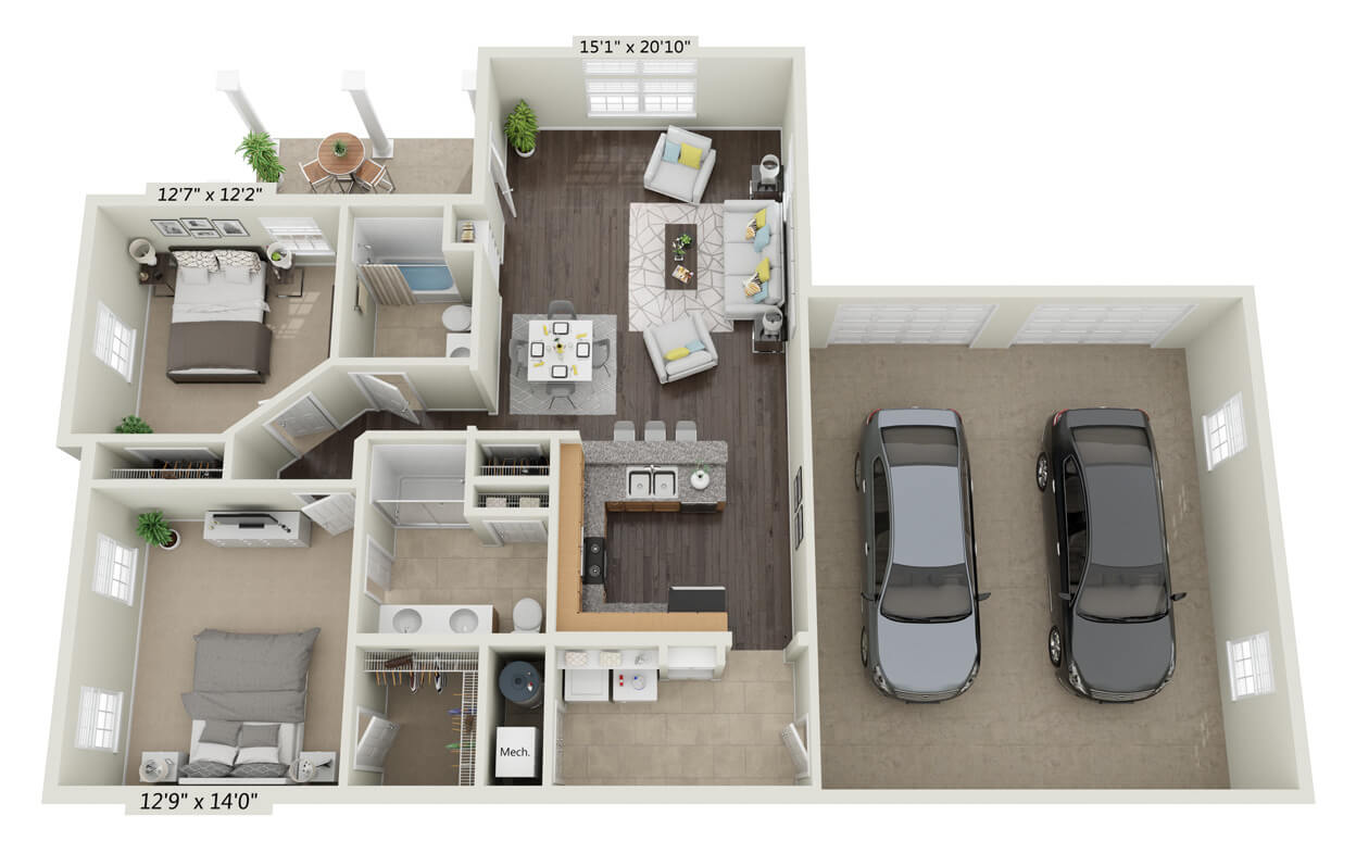 Erie Station Village Villa B Floorplan
